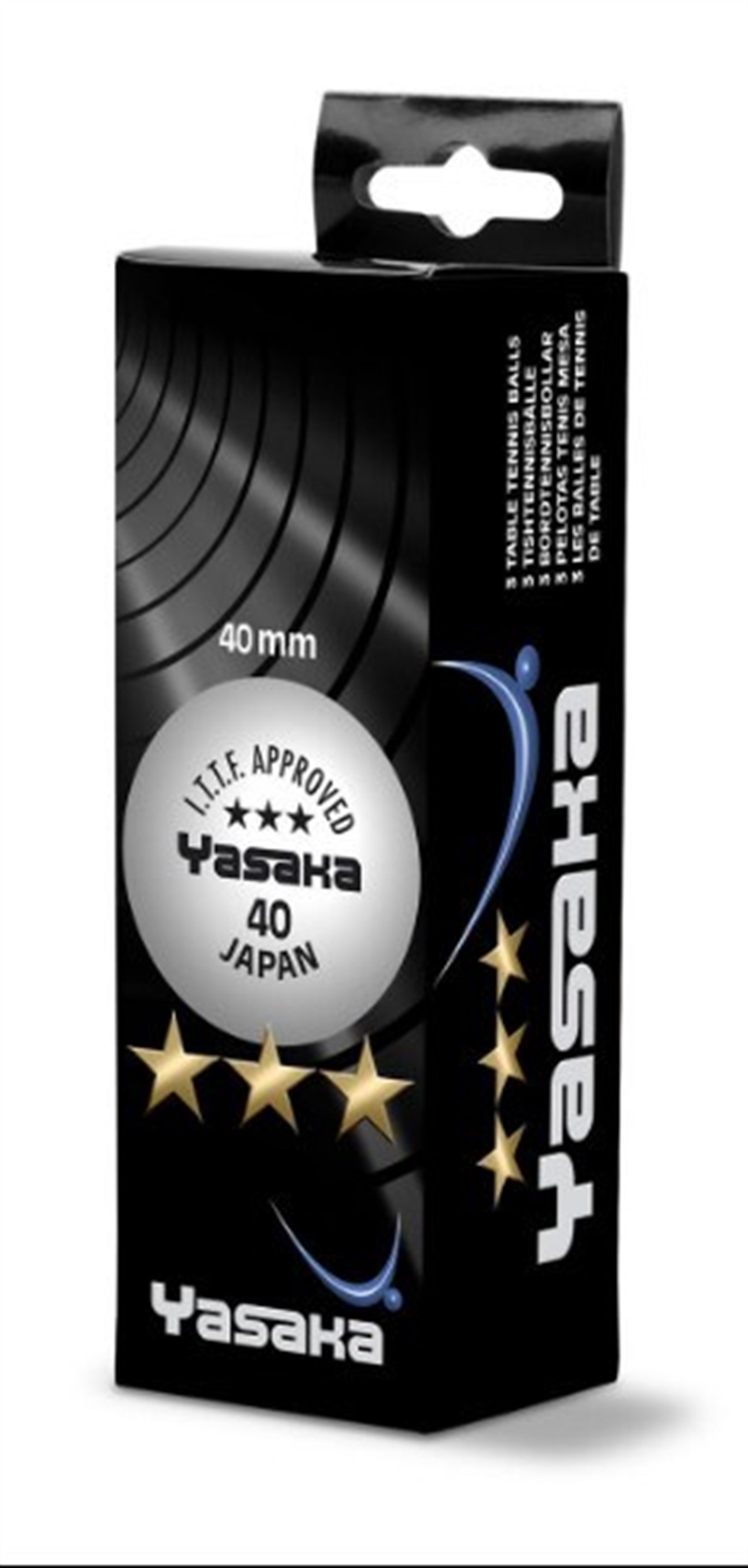 Yasaka 3'lü Beyaz 3 Yıldız Masa Tenis Topu 40+