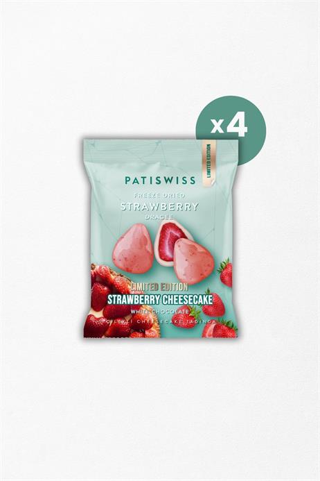 Beyaz Çikolatalı Çilekli Cheesecake Çilek Draje 50g x 4 Adet