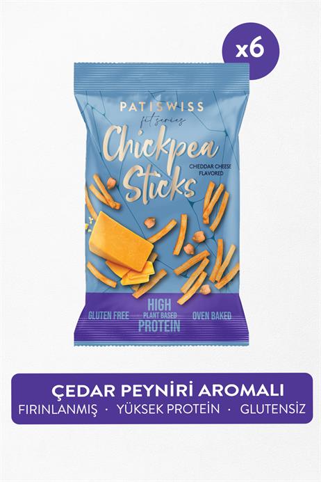 Çedar Peyniri Aromalı Çubuk Nohut Cipsi 50g x 6 Adet