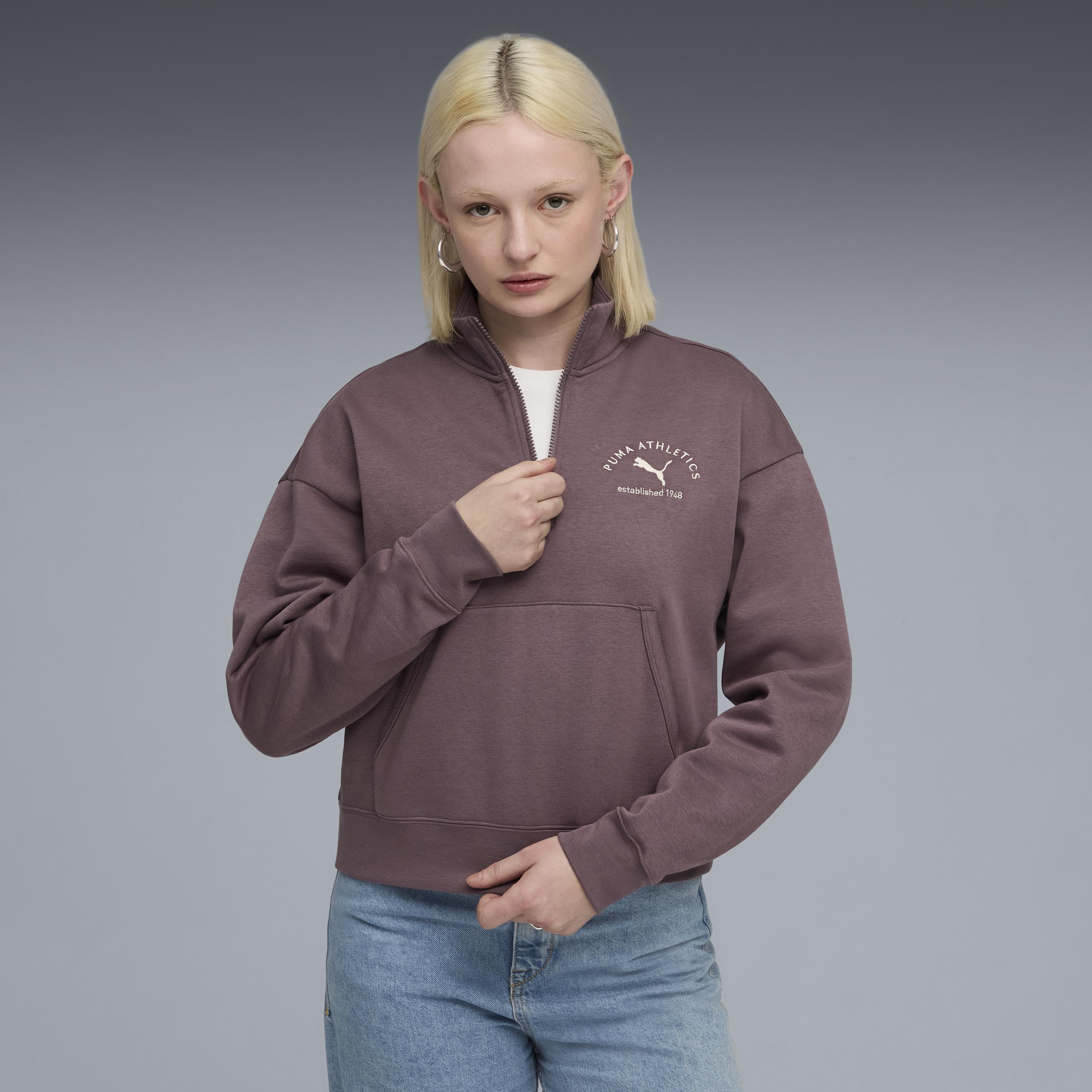 Puma Class Half-Zip Crew Kadın Yetişkin Sweatshirt