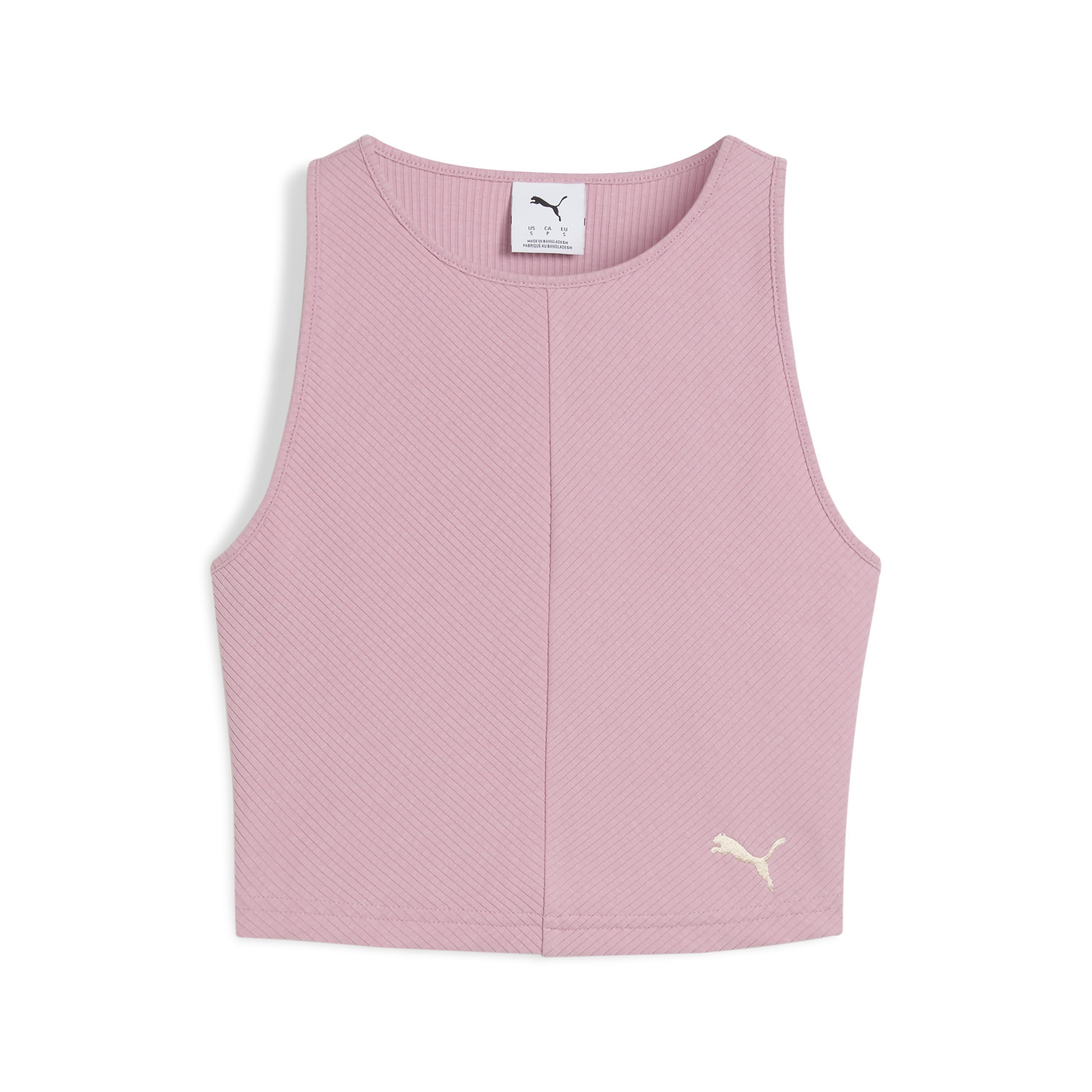 Puma Wardrobe Ess Ribbed Crop Top Kadın Yetişkin T-shirt