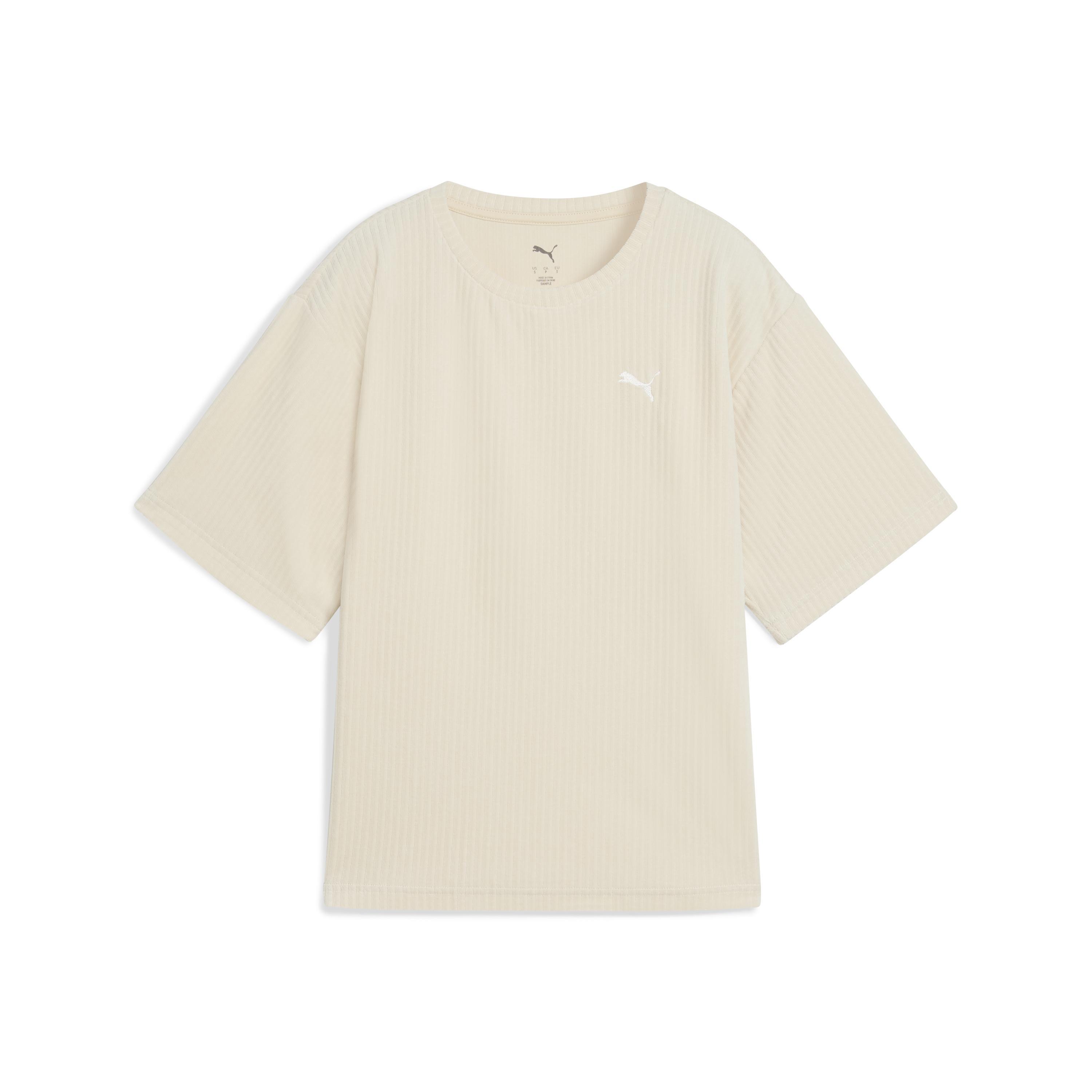 Puma Ess Elevated Velour Tee Kadın Yetişkin T-shirt