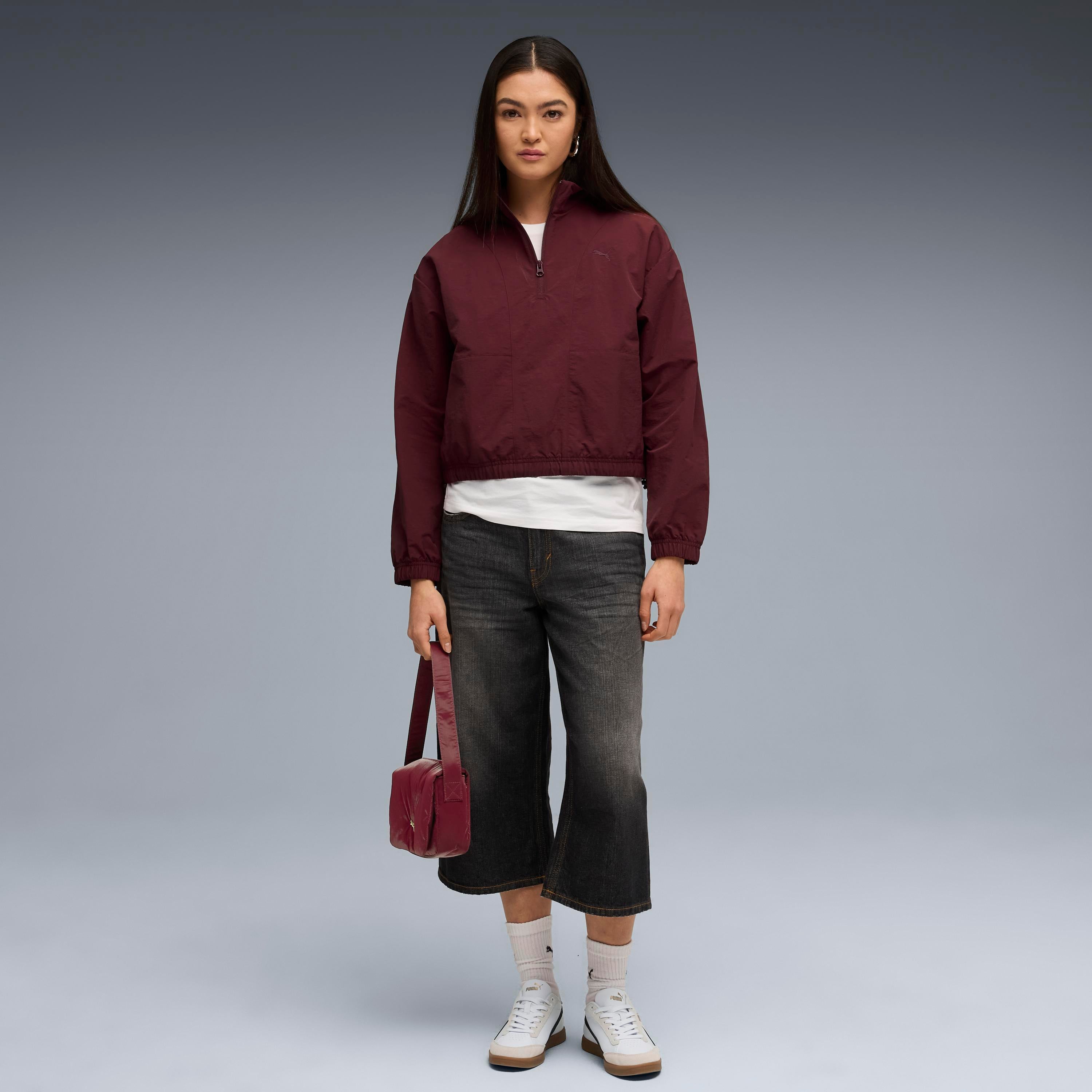 Puma Her Woven Half-Zip Crew Kadın Yetişkin Sweatshirt