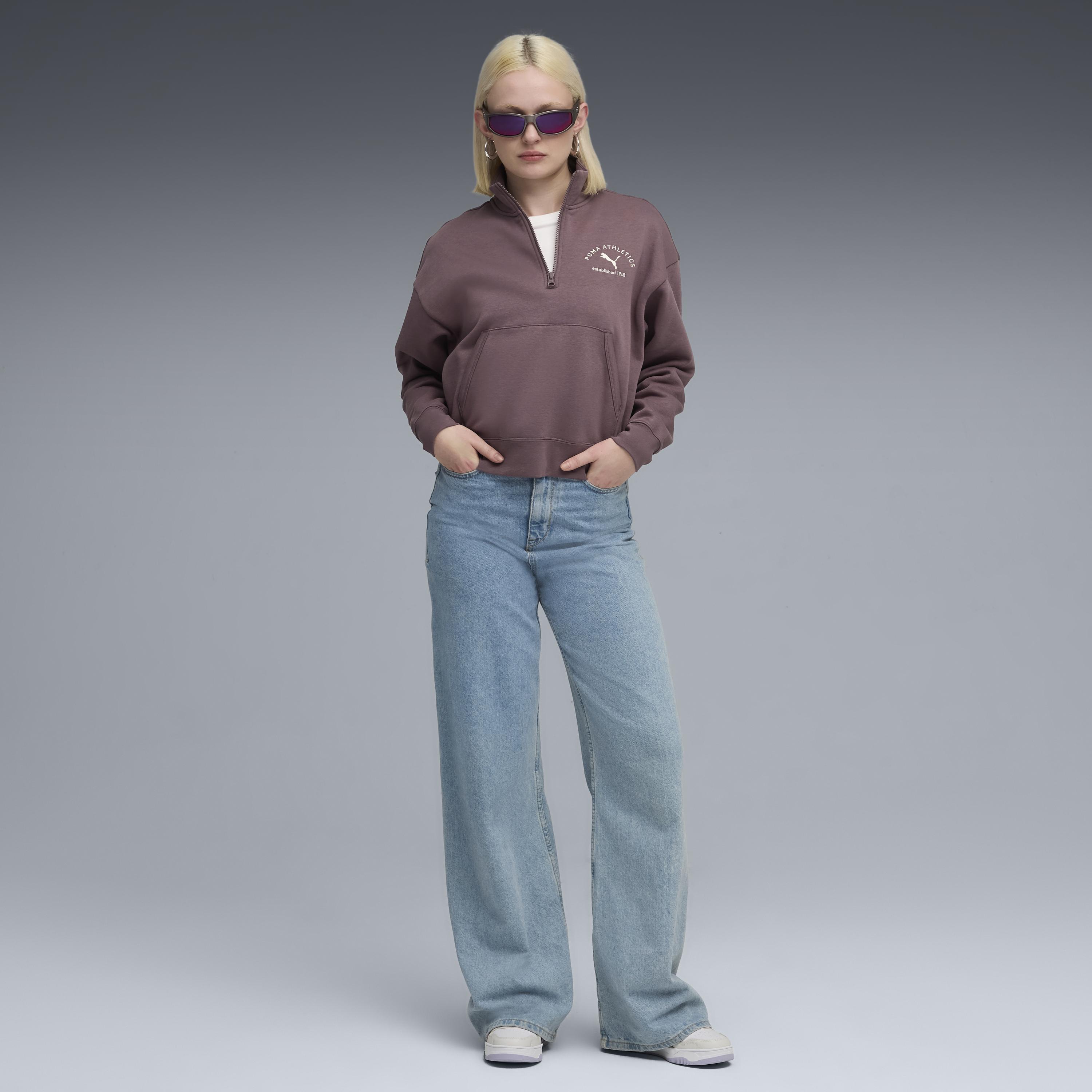 Puma Class Half-Zip Crew Kadın Yetişkin Sweatshirt