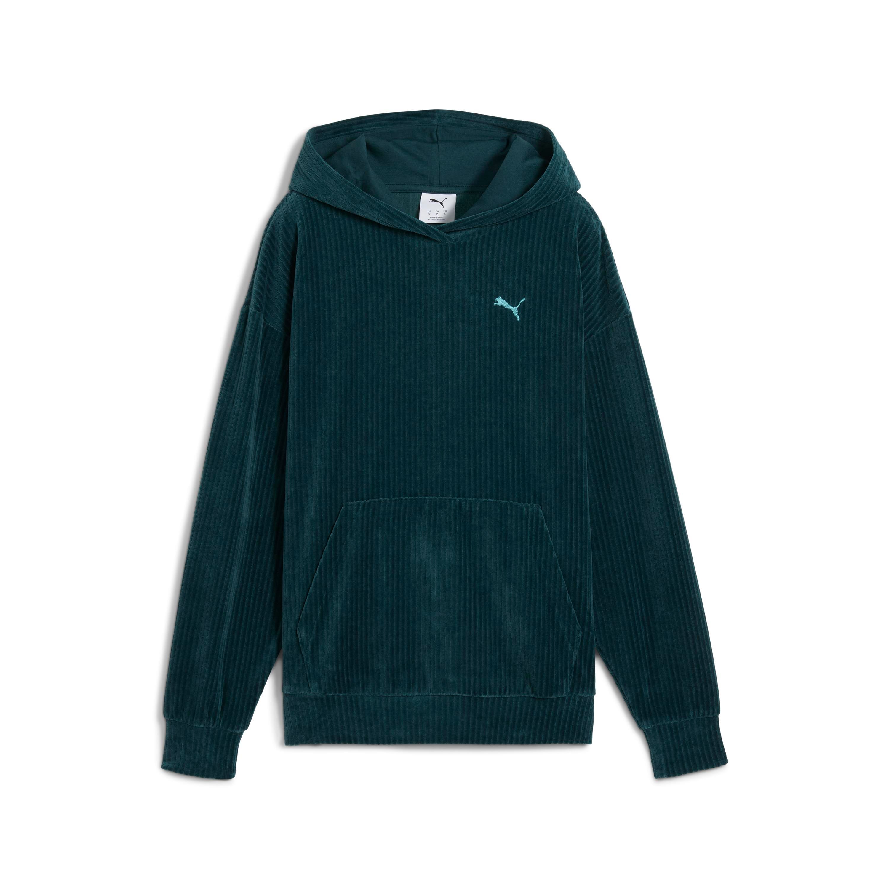 Puma Ess Elevated Velour Hoodie Kadın Yetişkin Sweatshirt