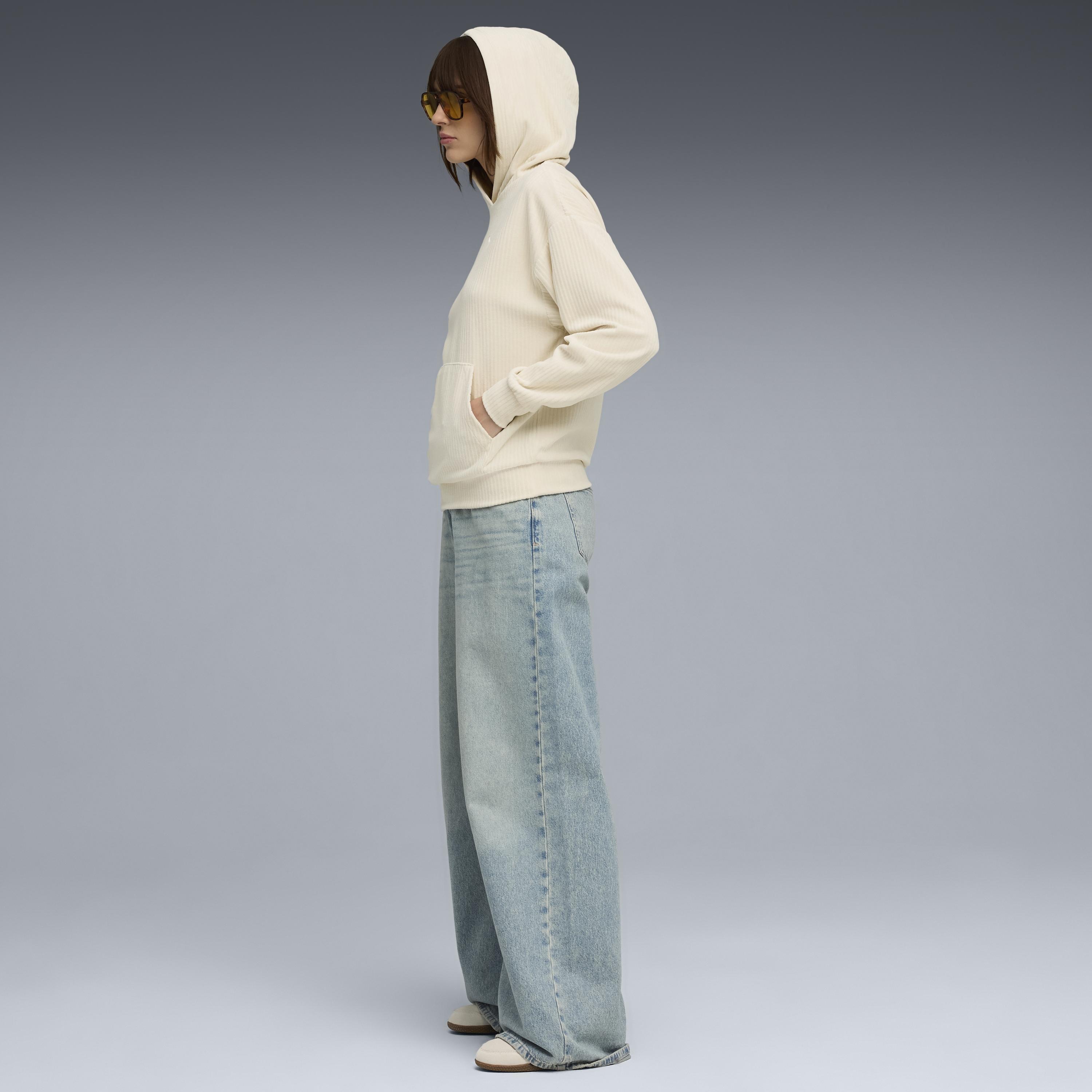 Puma Ess Elevated Velour Hoodie Kadın Yetişkin Sweatshirt