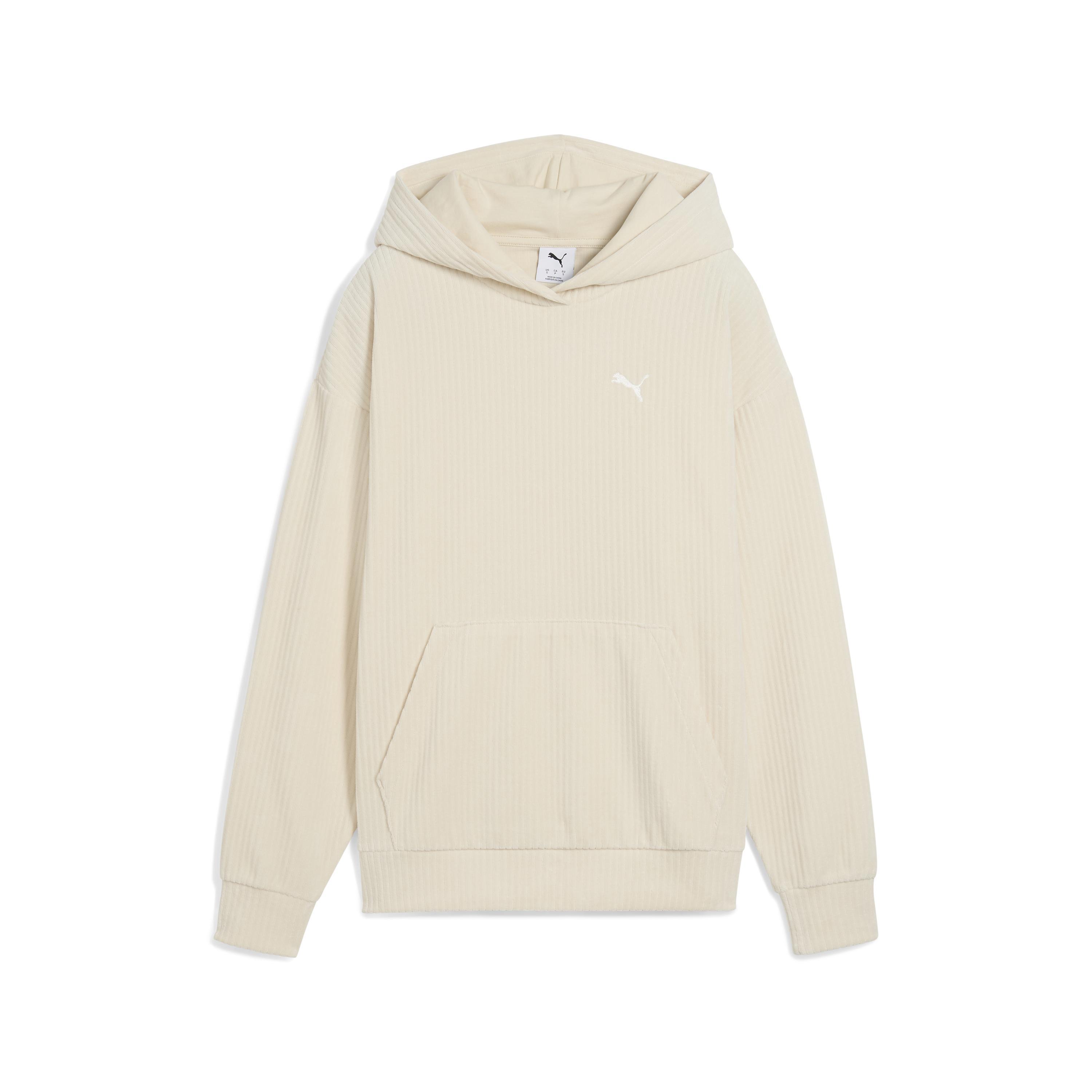 Puma Ess Elevated Velour Hoodie Kadın Yetişkin Sweatshirt