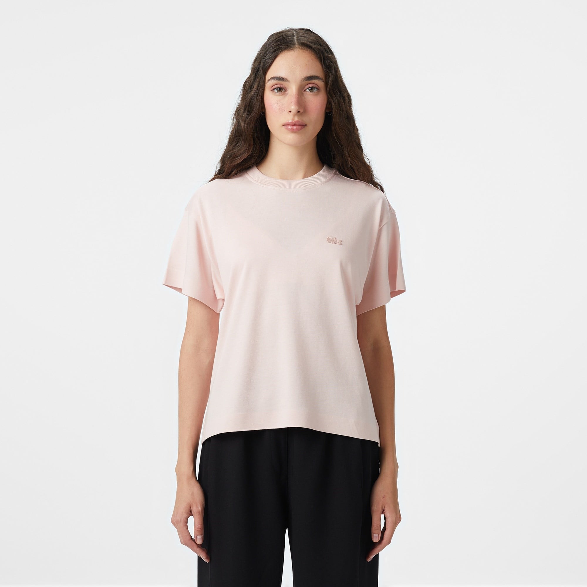 Lacoste Loose Fit Bisiklet Yaka