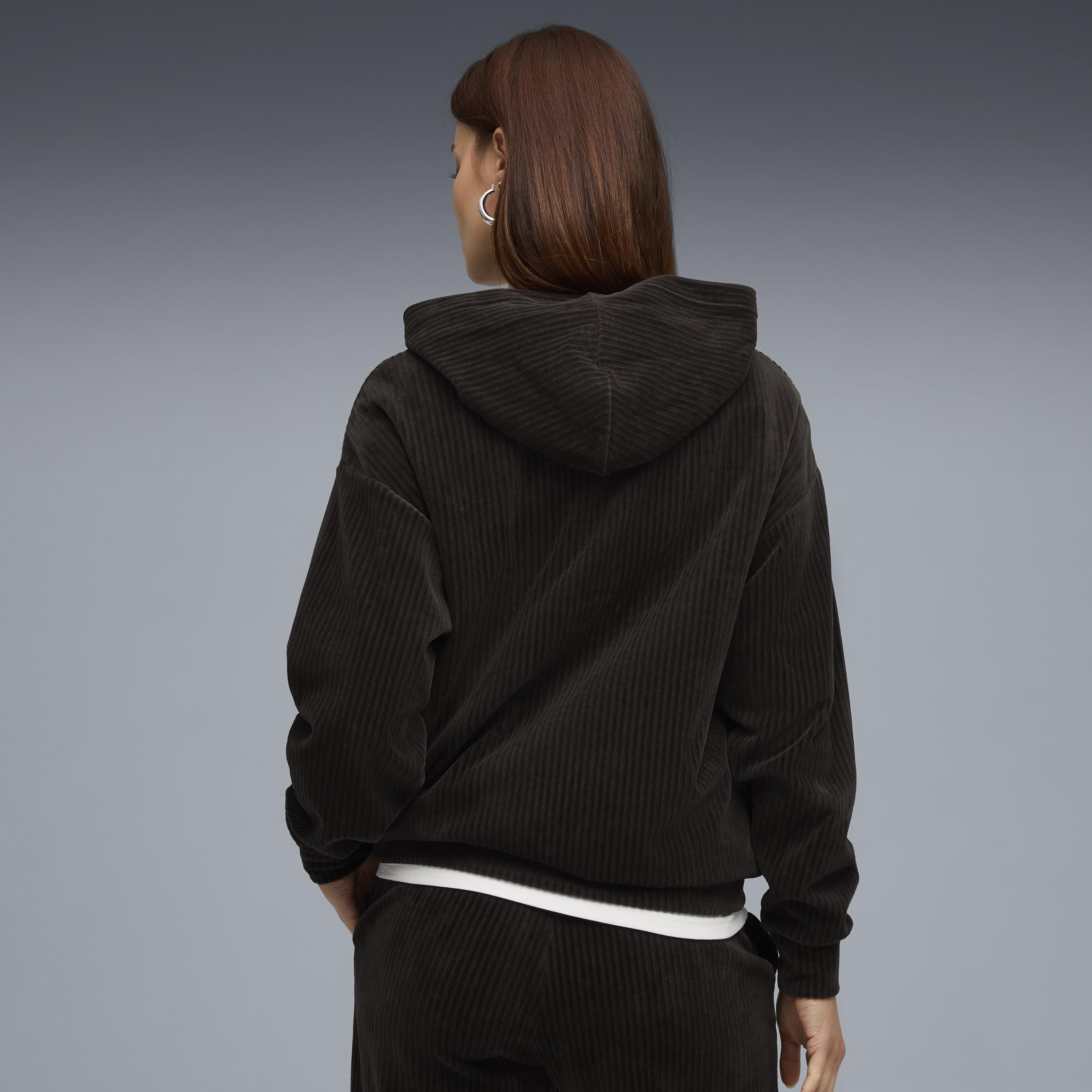 Puma Ess Elevated Velour Hoodie Kadın Yetişkin Sweatshirt