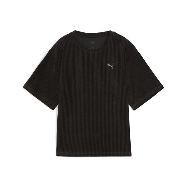 Puma Ess Elevated Velour Tee Kadın Yetişkin T-shirt