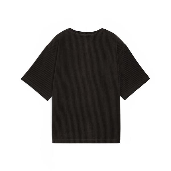 Puma Ess Elevated Velour Tee Kadın Yetişkin T-shirt