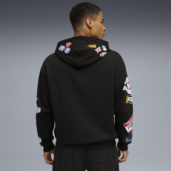 Puma Sticker Pack Pullover Hoodie Erkek Yetişkin Sweatshirt