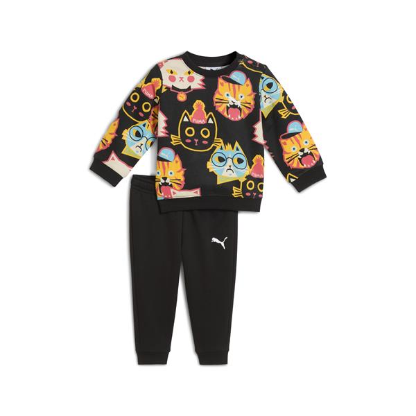 Puma Moody Cat Aop Crew Set Unisex Bebek Eşofman Takımı