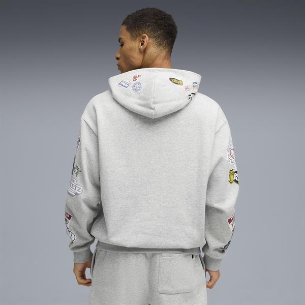 Puma Sticker Pack Pullover Hoodie Erkek Yetişkin Sweatshirt