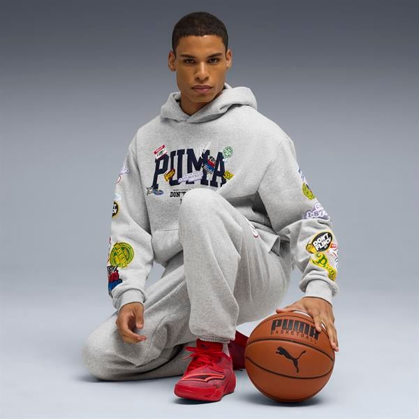 Puma Sticker Pack Pullover Hoodie Erkek Yetişkin Sweatshirt