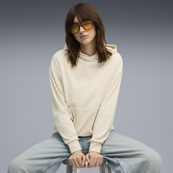 Puma Ess Elevated Velour Hoodie Kadın Yetişkin Sweatshirt