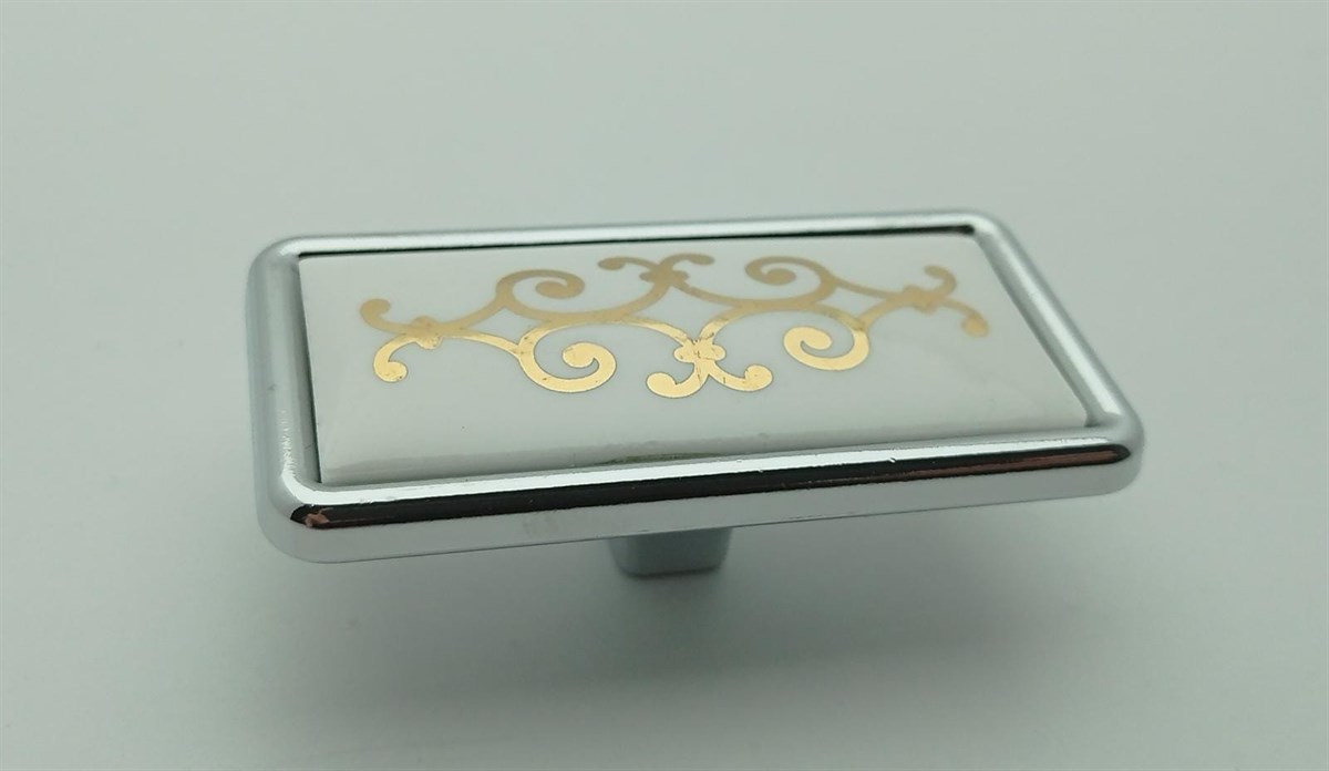 Erkul 2350-212 Altın Krom Kızılırmak Düğme Zamak Mobilya Kulp