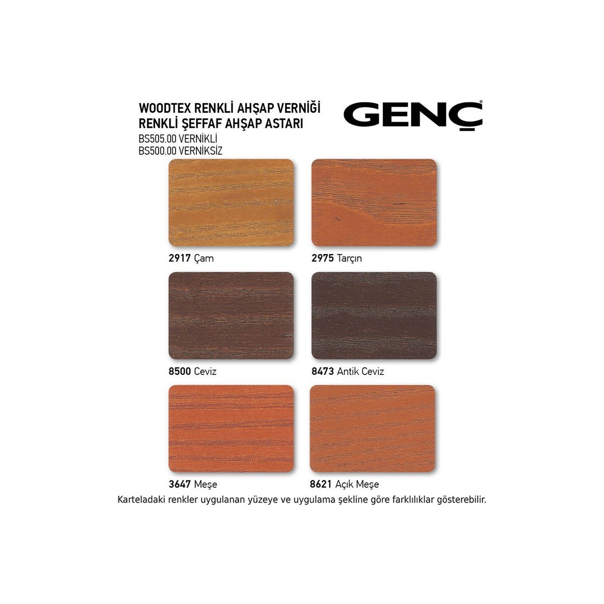 Genç Woodtex BS505.00 Renkli Ahşap Vernik