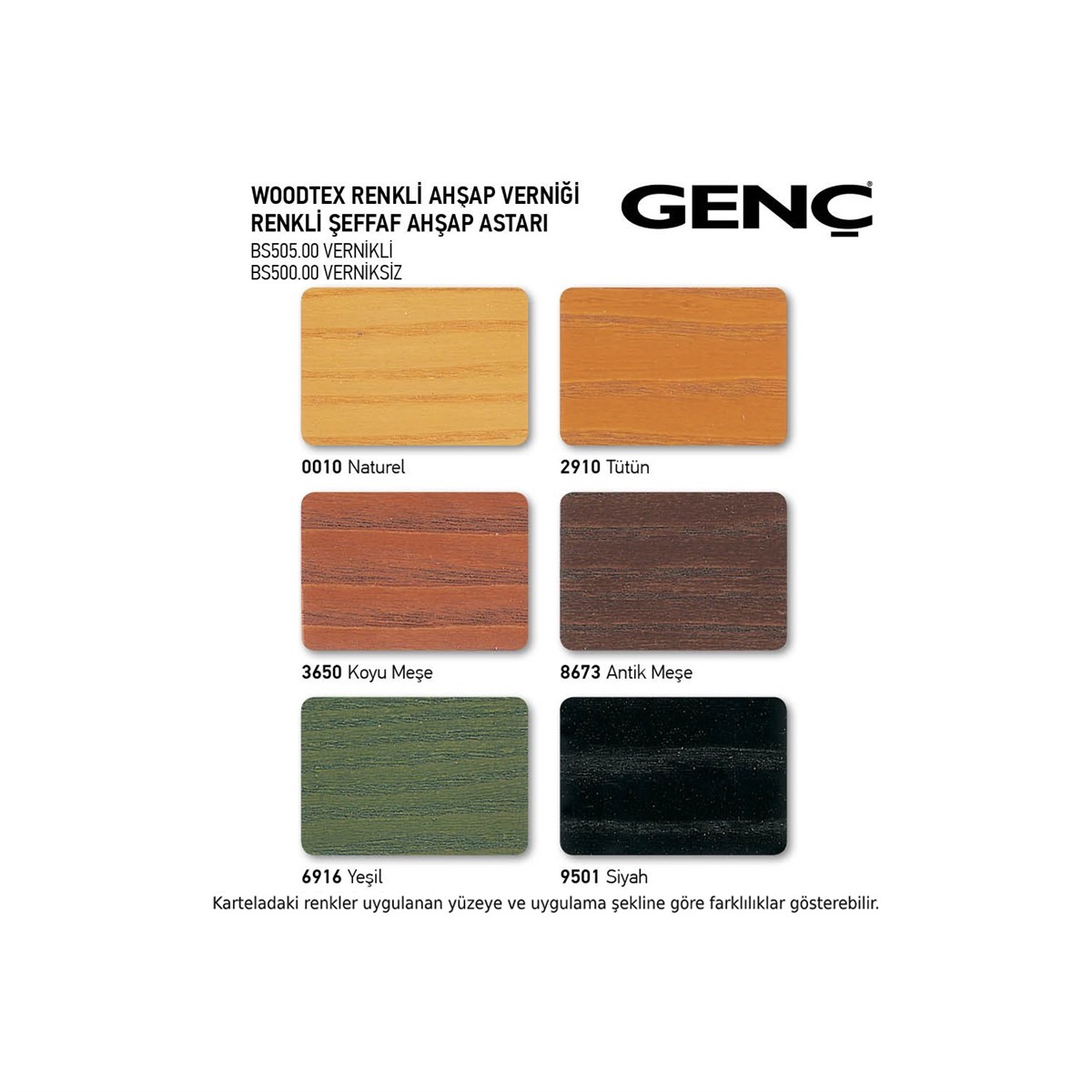 Genç Woodtex BS505.00 Renkli Ahşap Vernik
