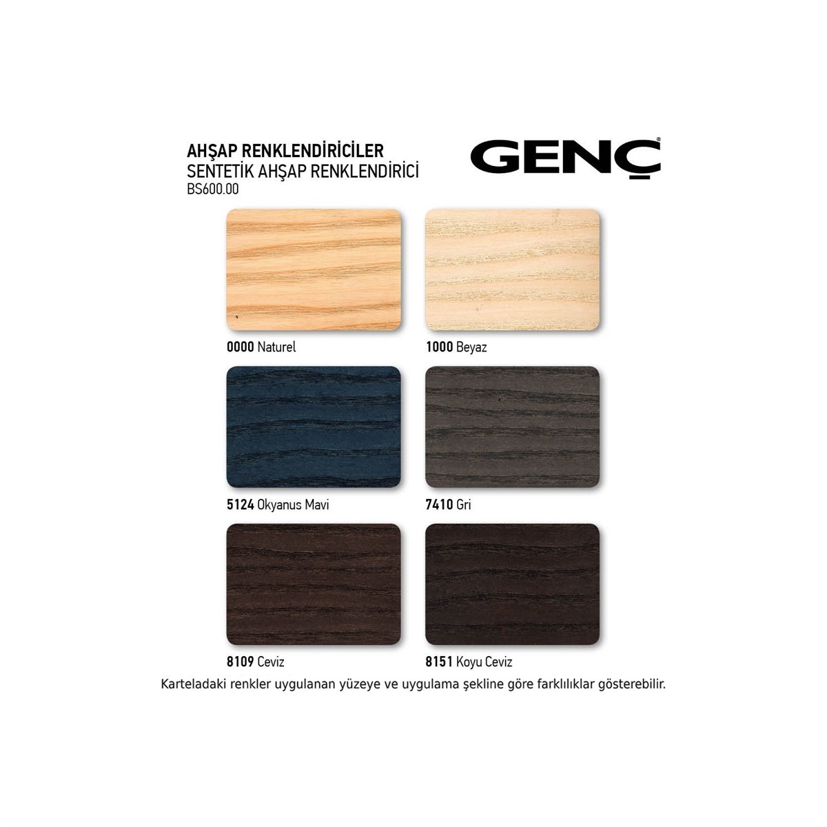 Genç Woodtex BS600.00 Sentetik Renklendirici Verniksiz