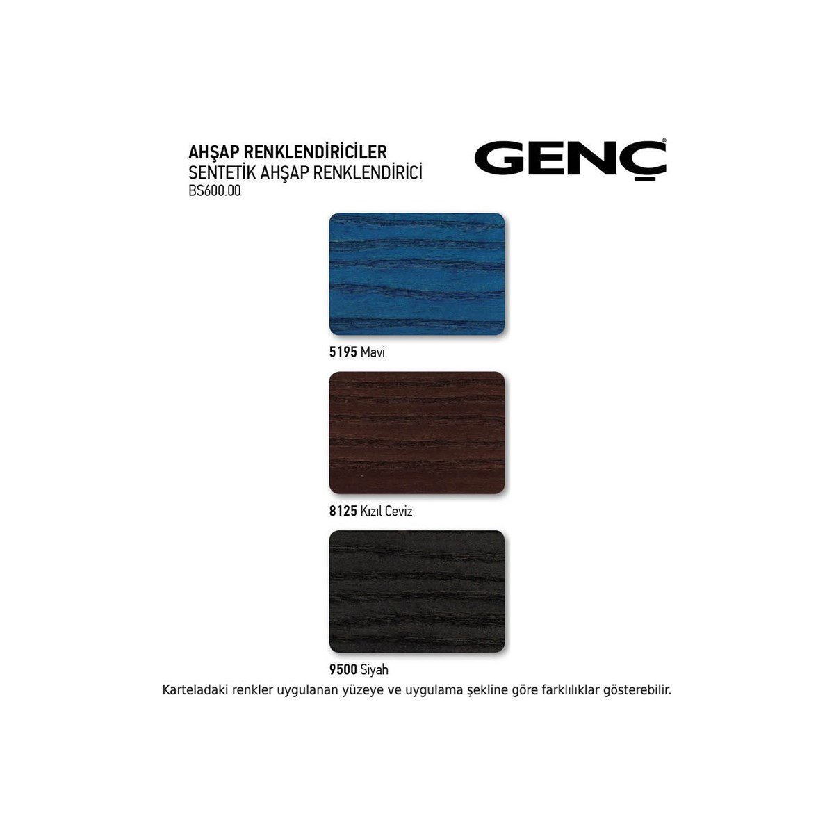 Genç Woodtex BS600.00 Sentetik Renklendirici Verniksiz