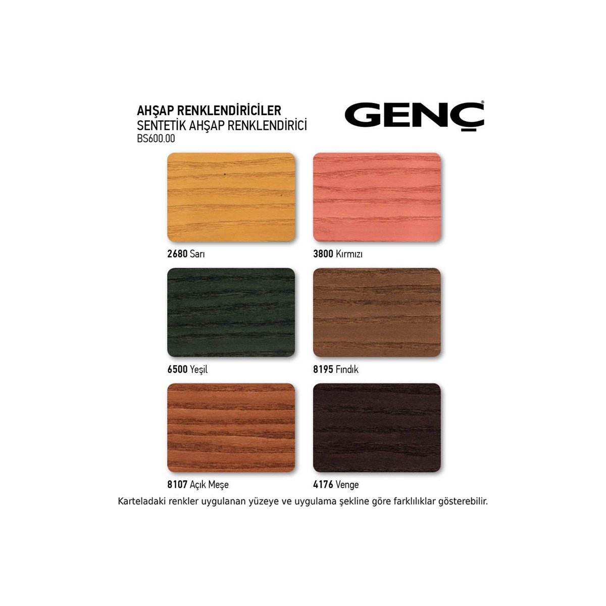 Genç Woodtex BS600.00 Sentetik Renklendirici Verniksiz