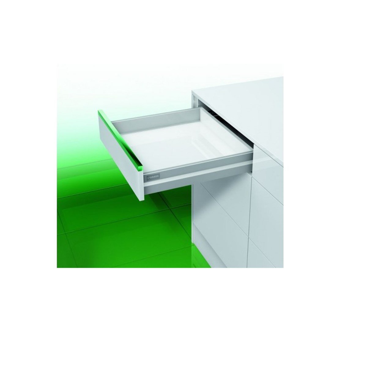 Grass Dwd Xp Metal Yanaklı Bordürsüz Frenli Mobilya Çekmece Rayı