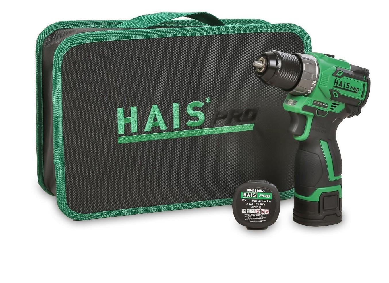 Haispro RB-DB16 Darbesiz Vidalama Matkap 16V -2,0 Ah