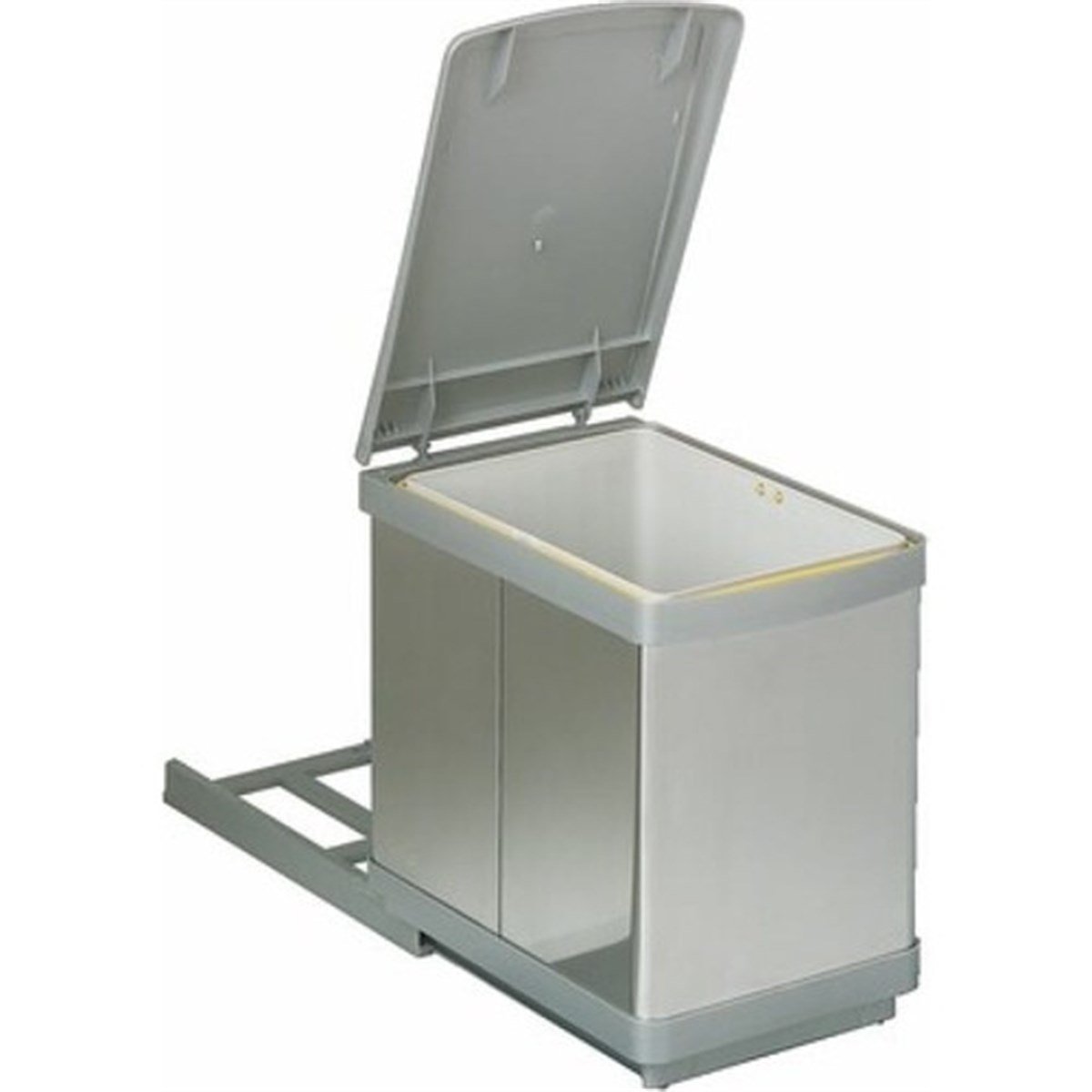 Hemax HM2663 Teleskopik Raylı Çöp Kovası 230*375*365 Paslanmaz 16 Lt.