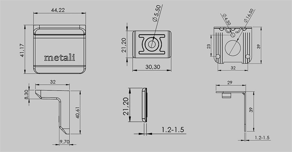 Metali 1006 Mutfak+Dolap Askı Elemanı 1,20 mm