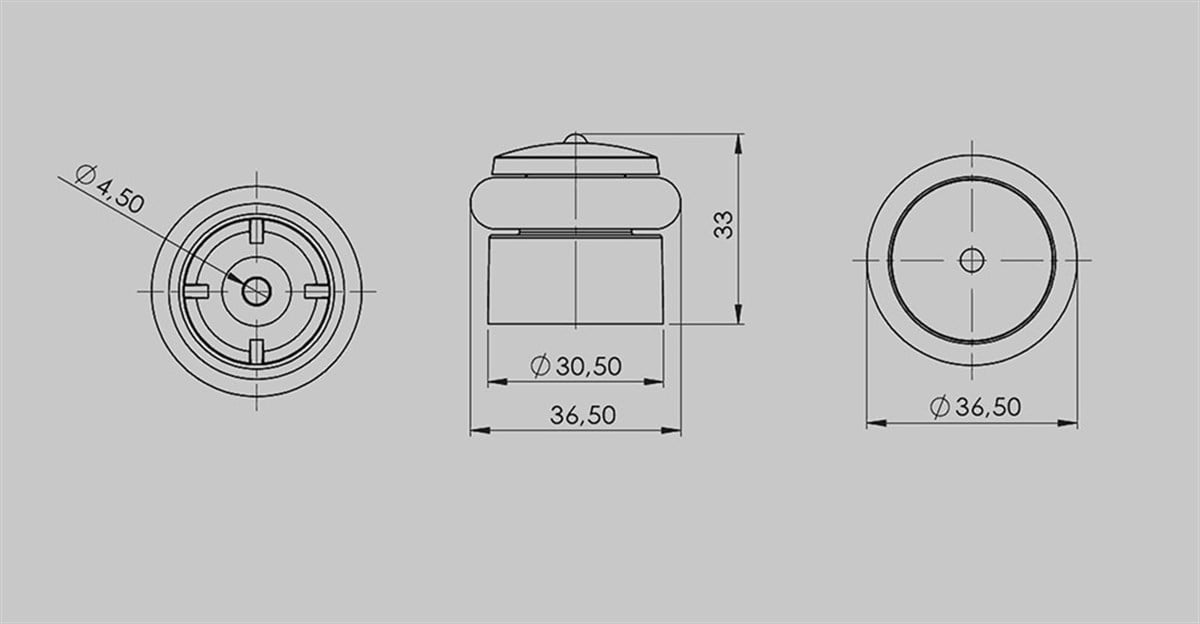 Metali 3002 Şeffaf Zemin Kapı Tamponu 