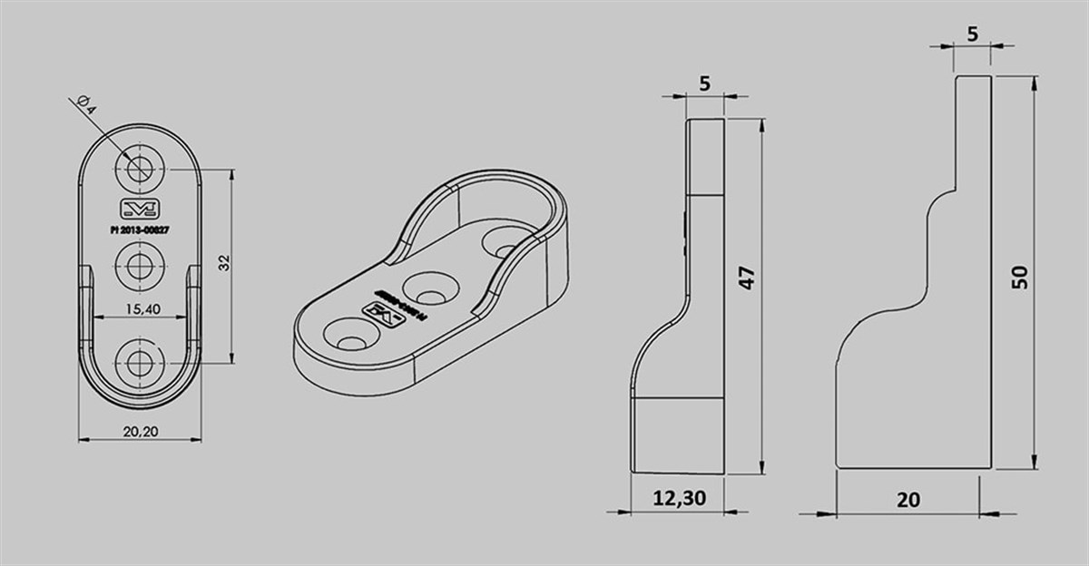 Ayder D0707 Metal Nikel Oval Boru Flanşı