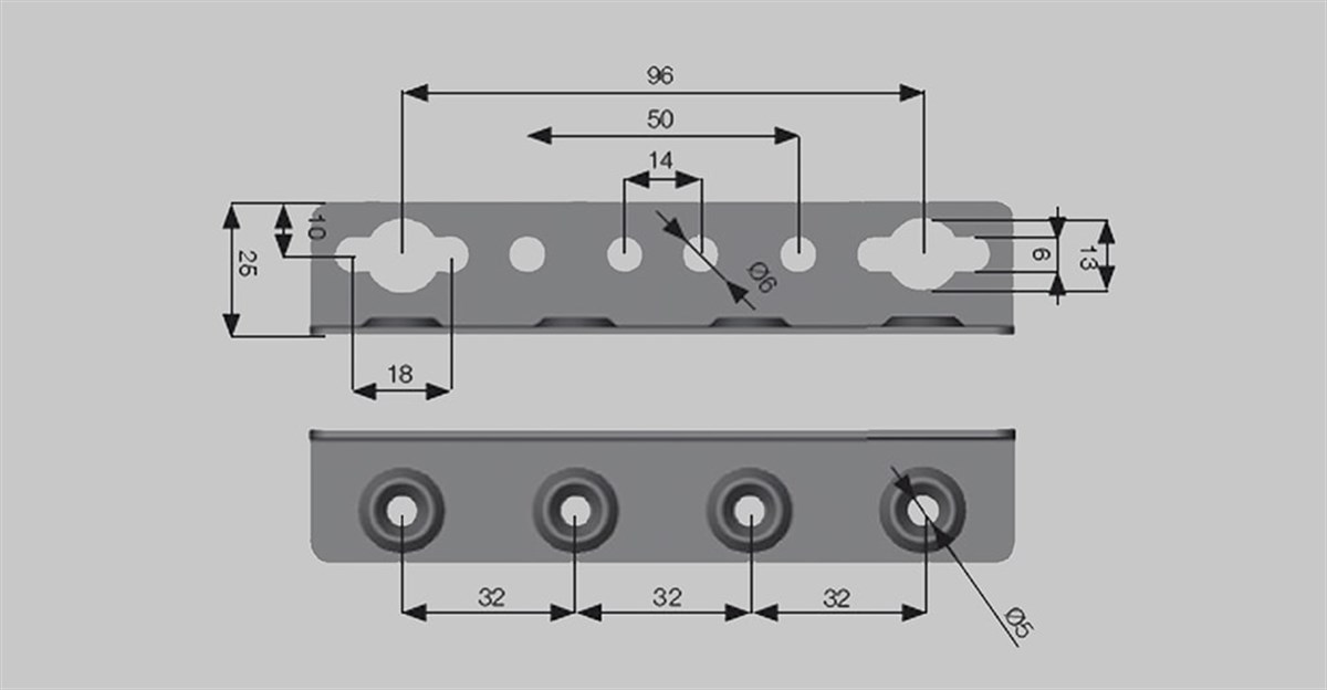 Metali 9000 Dübelli Karyola Bağlantı Demiri