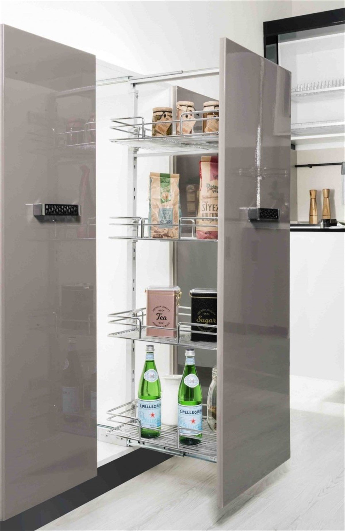 Oscar M2000-5 Tezgah Altı 2 Sepetli Eko Teleskopik Kiler