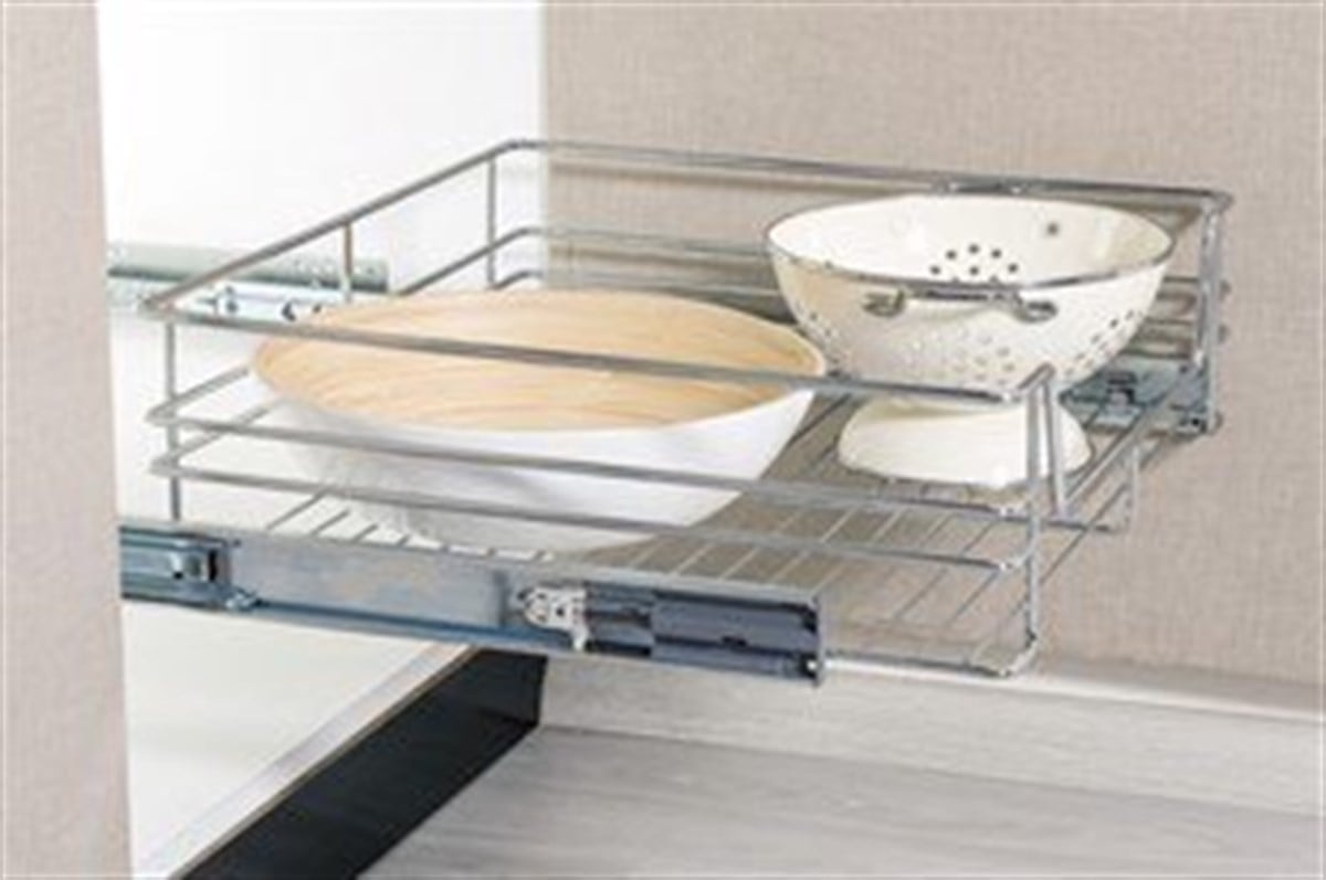 Oscar M3000-9 Bağımsız Teleskopik Bilyalı Raylı Krom Çekmece Sepeti