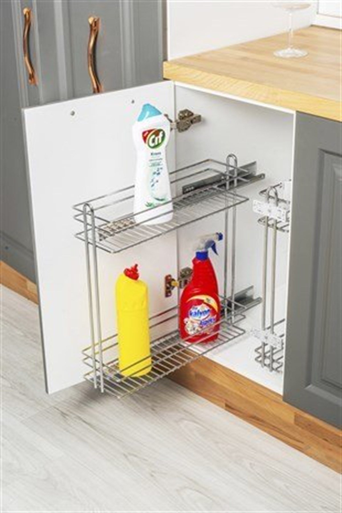 Oscar M3131-34-38 Blum Tek Açılımlı Tandem Yandan Raylı Deterjanlık