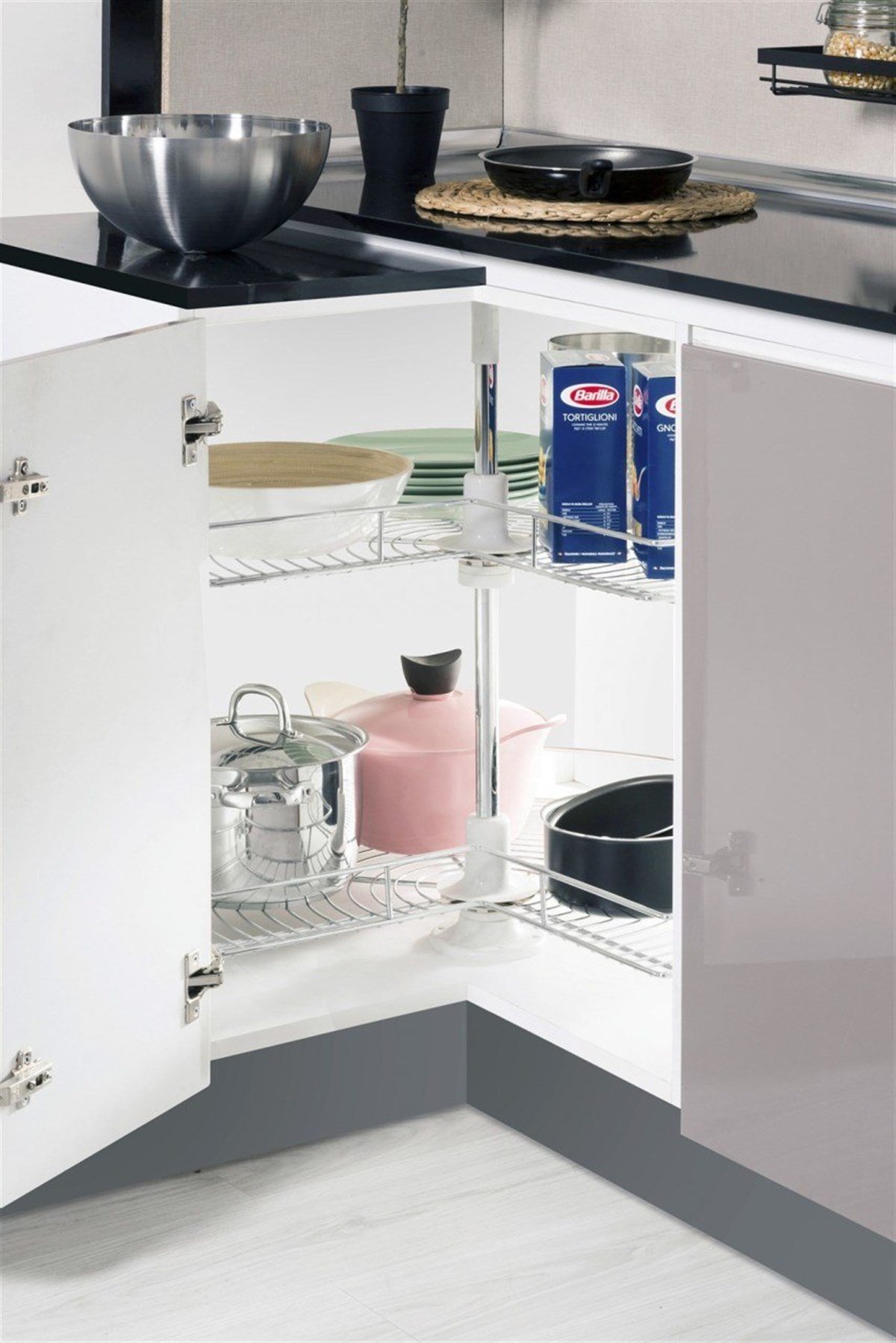 Oscar M4010 3/4 Döner Sepet Krom Çap 60cm Modül 280+280mm