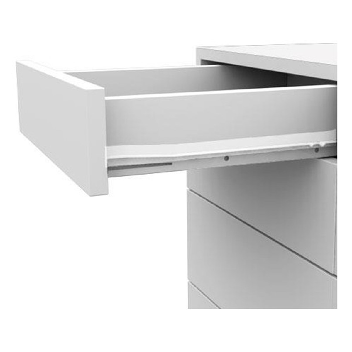 Samet Klasik Beyaz Mobilya Çekmece Rayı