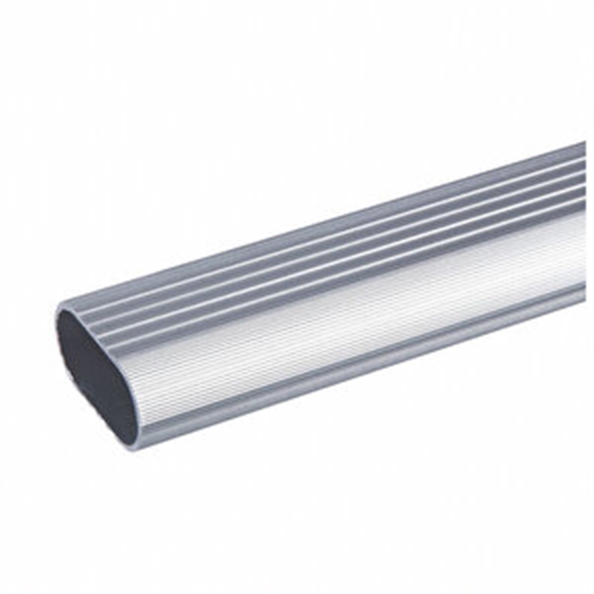 Sersan 1017-A Mat Aluminyum Çizgili 3mt Oval Askı Borusu 