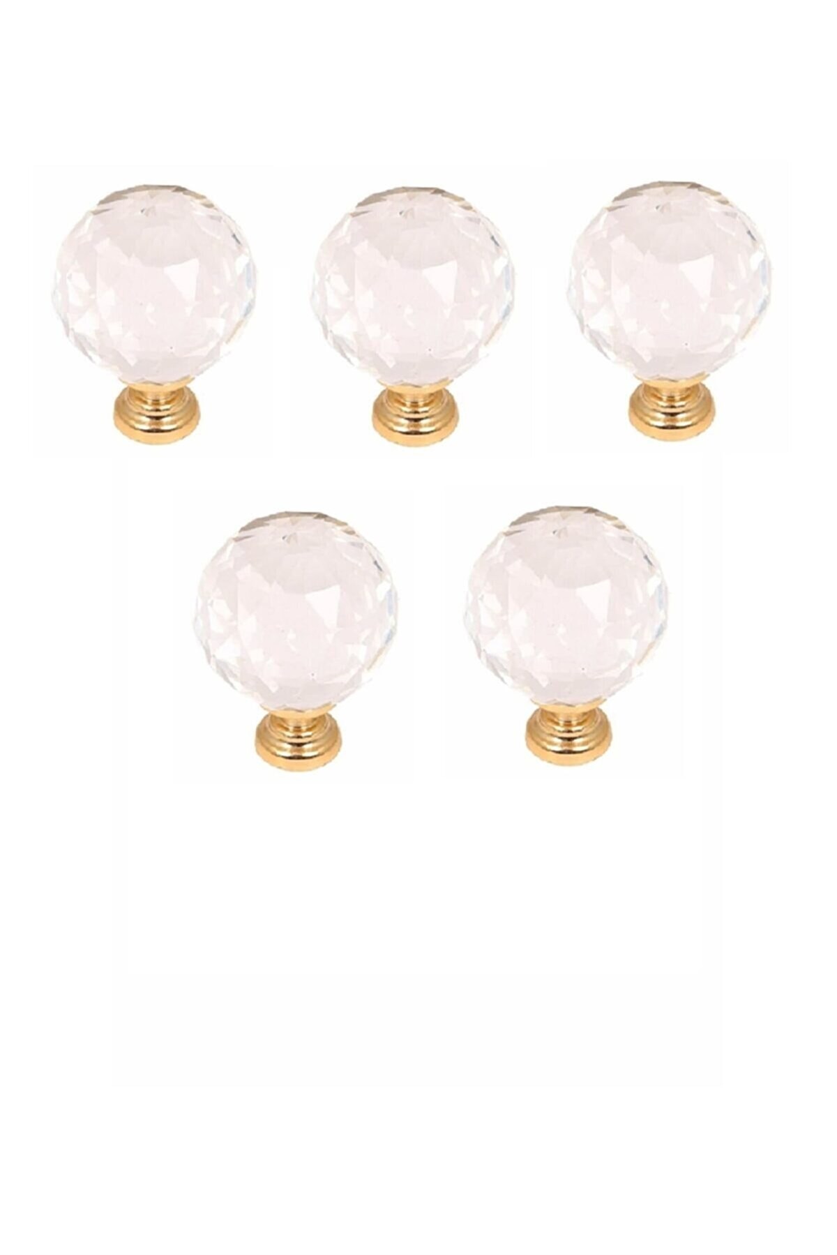 Egesel 30mm Kristal Küre Düğme Mobilya Kulp