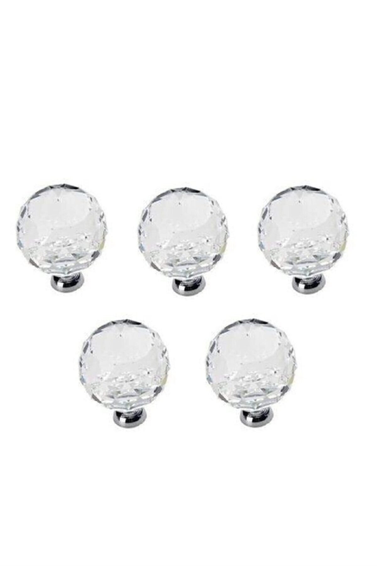 Egesel 30mm Kristal Küre Düğme Mobilya Kulp