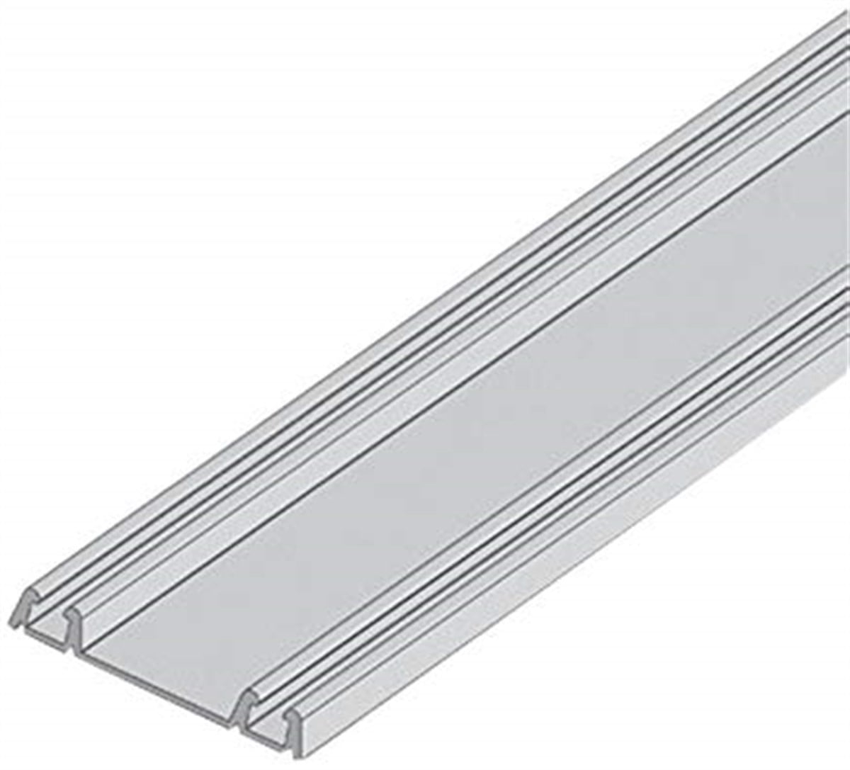 Sersan MD-1120-D Lüx Eloksal Parlak 54mm Çift Kanallı Sürgü Kapak Alt Rayı 