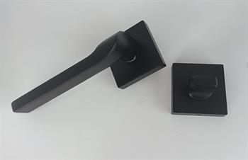 Erkul 475 Aktan Kare Rozetli Alüminyum Mat Siyah Kapıkolu 