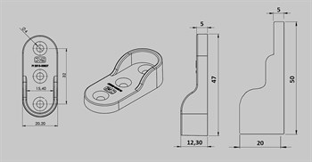Ayder D0707 Metal Nikel Oval Boru Flanşı