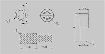 Metali 5005 Kırılmaz Başlı Yuvarlak Raf Pimi