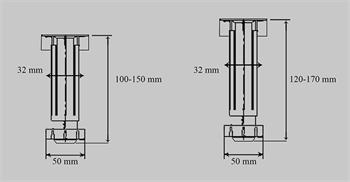 Metali 6005 Ayarlı Plastik Baza Ayağı 12*17cm