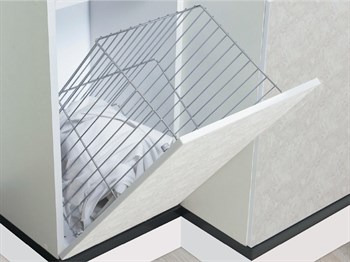 Oscar M7400-4 Kapağa Monte Krom Çamaşır Sepeti