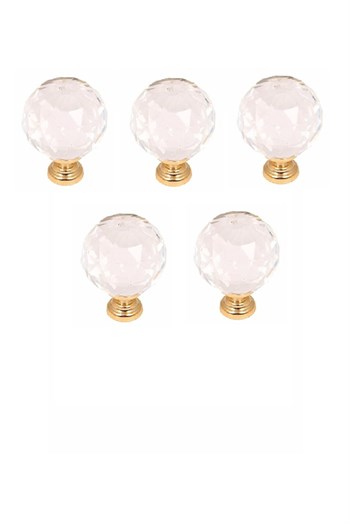 Egesel 30mm Kristal Küre Düğme Mobilya Kulp