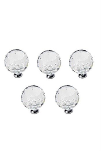 Egesel 30mm Kristal Küre Düğme Mobilya Kulp