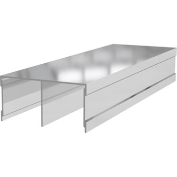 Sersan SR-1334-5 Eloksal Parlak 18mm Sürgü Kapak Üst Rayı 